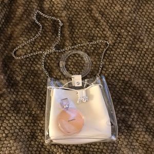 Clear PVC Dual Crossbody Handbag